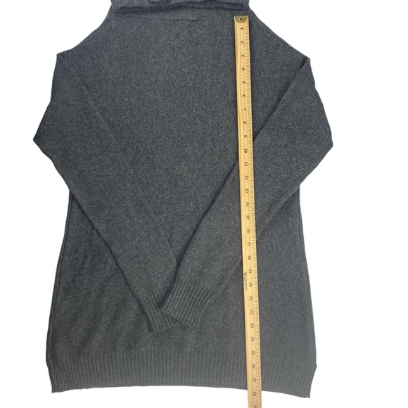 JERSEY by JACOB Womens Cowl Neck Sweater with Drawstring Grey Size Small - Picture 11 of 11